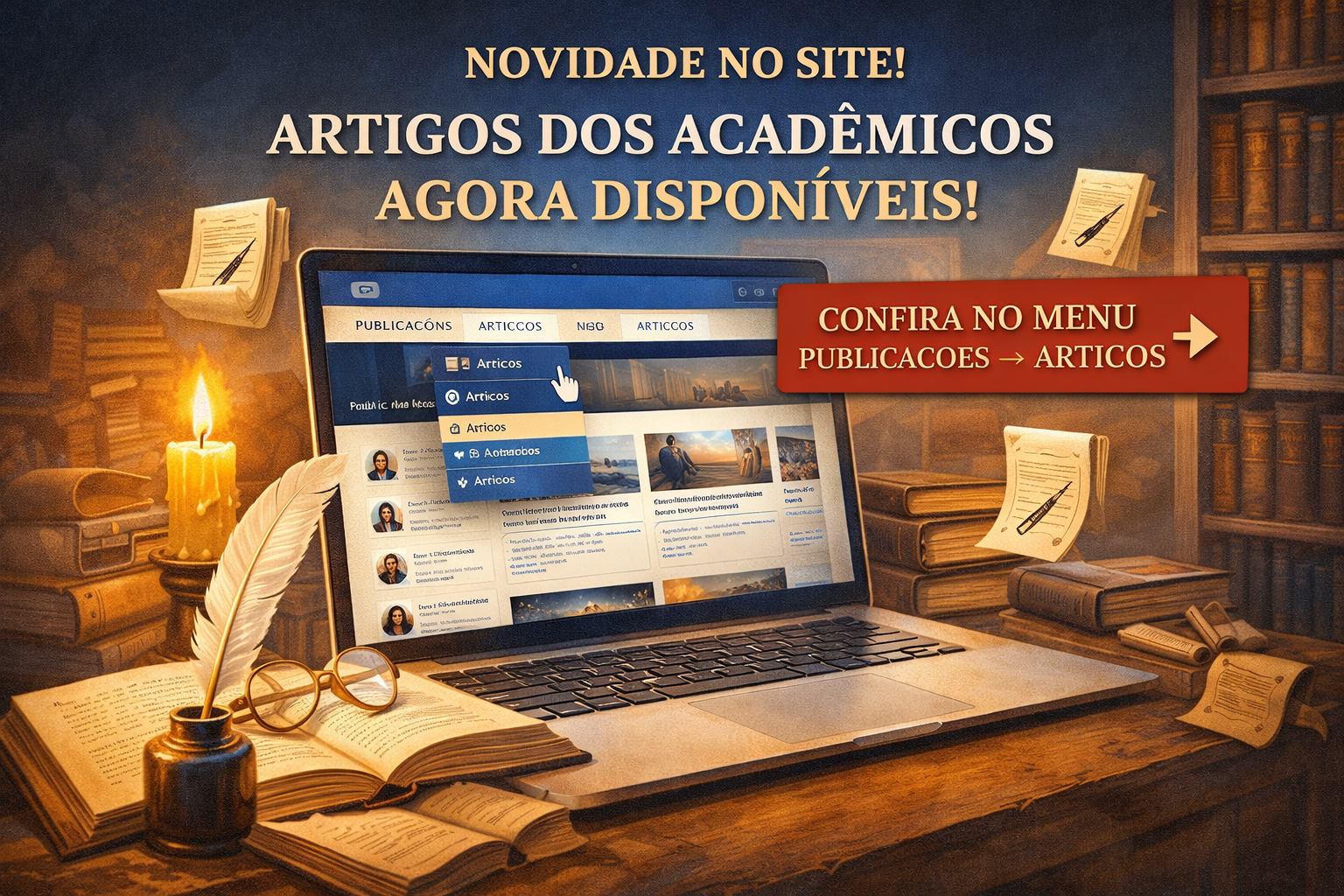 NOVIDADE NO SITE: ARTIGOS DOS ACADÊMICOS AGORA ESTÃO DISPONÍVEIS!