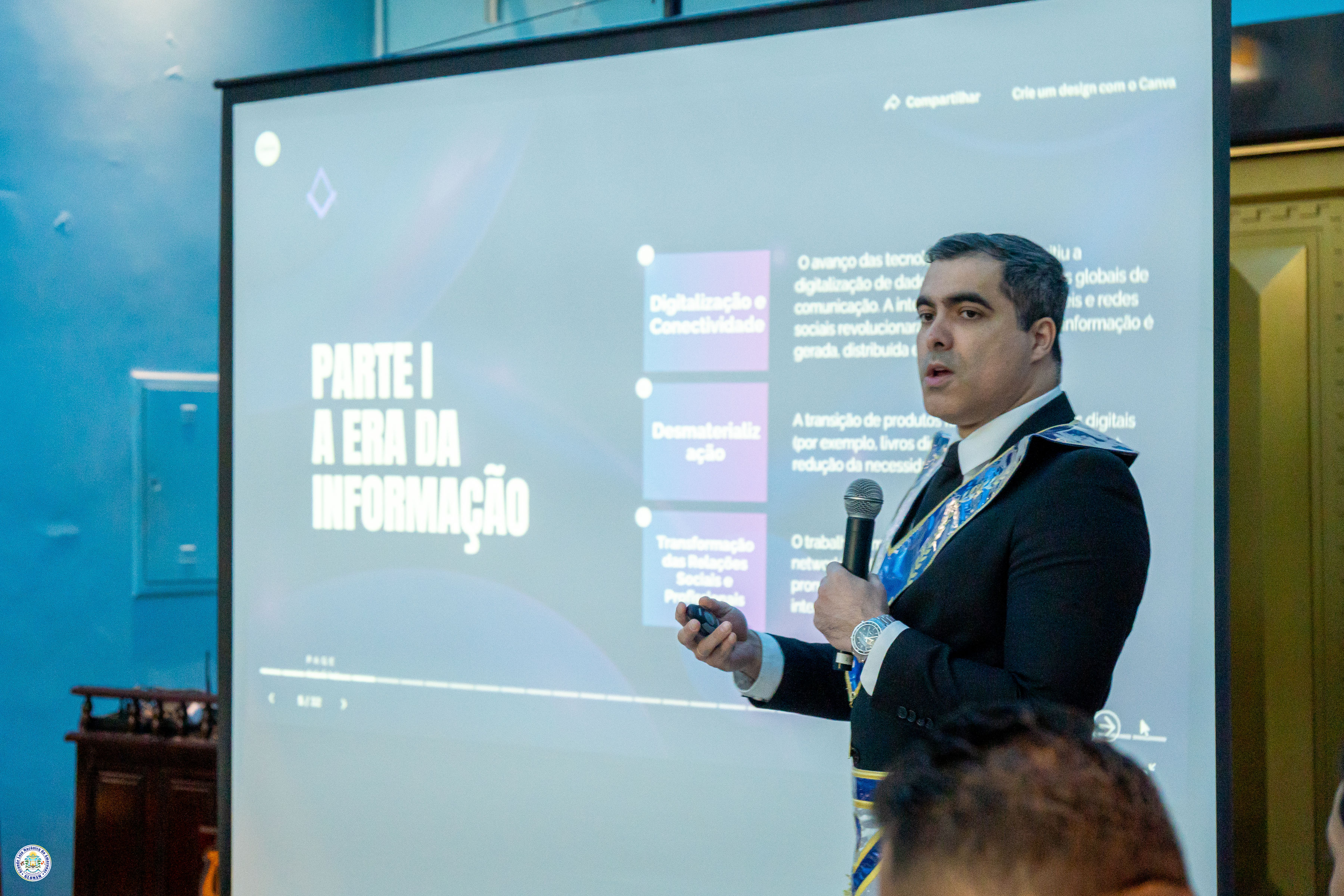 Palestra "Do Virtual à Arte Real - A Maçonaria na Sociedade Digital"